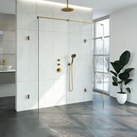 Sanituba Complete Profielloze Inloopdouche XL 80x160cm goud geborsteld