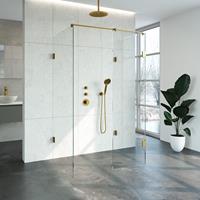 Sanituba Complete Profielloze Inloopdouche XL 90x120cm goud geborsteld