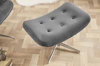 Draaihocker Lounger Fluweel grijs - 39513