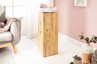 Invicta Interior Zuil / Sokkel Columna 75cm Massief Acacia Hout Teak Grijs - 38433