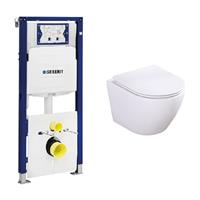 Geberit UP320 toiletset met Saniclear Itsie witte toiletpot randloos met softclose zitting