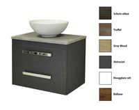 Sanicare Q11 badkamermeubel met grey-stone topblad 65 cm belluno