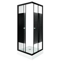 Pico Black douchecabine 80x80cm met douchebak