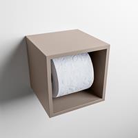 Mondiaz Easy Cube toilet rolhouder 16x16cm smoke