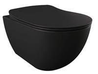 SaniGoods Alpha Rimless randloos wandcloset mat zwart