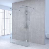 Sanituba Complete Profielloze Doorloopdouche 100/40/40 cm Chroom