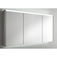 Muebles Ally spiegelkast met verlichting bovenkant 122x66cm grijs eiken