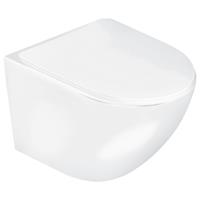 Kerra Delos randloos hangend toilet met softclose zitting wit