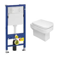 Geberit UP100 toiletset met Mueller Cube toilet en softclose zitting