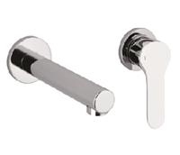 Plieger Milano wastafelkraan wand chroom