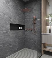 Saniclear Plus inbouw regendouche met 20cm hoofddouche, muurarm en glijstang geborsteld koper