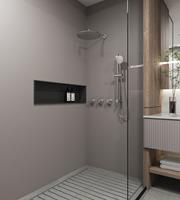 Saniclear Plus inbouw regendouche met 30cm hoofddouche, muurarm en glijstang chroom