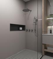 Saniclear Plus inbouw regendouche met 30cm hoofddouche, muurarm en glijstang verouderd ijzer