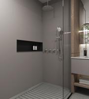 Saniclear Plus inbouw regendouche met 20cm hoofddouche, plafondarm en glijstang chroom