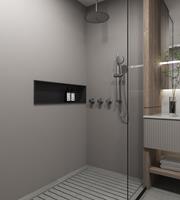 Saniclear Plus inbouw regendouche met 30cm hoofddouche, plafondarm en glijstang verouderd ijzer