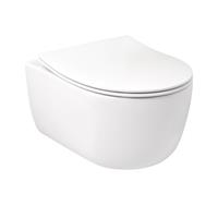 Plieger Kansas Compact randloos toilet met softclose & quick release slimme zitting wit