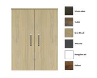 Sanicare kolomkast met luxe chromen greep 67x90x32cm grey-wood