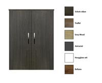 Sanicare kolomkast met chromen greep 67x90x32cm schots-eiken