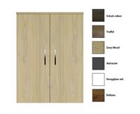 Sanicare kolomkast met chromen greep 67x90x32cm grey-wood