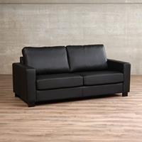 ShopX Leren bank energy 2.5 zits zwart zits bank zwart leer, bankstel zwarte kleur