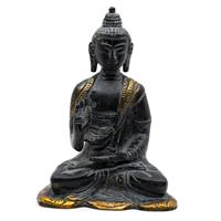 Spiru Boeddha Beeld Antieke Finish - Messing - Teaching (12 cm)