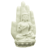 Spiru Boeddha in Hand Wit (23 cm)