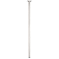 Duraline meubelpoot vierkant staal 2,5x2,5x75cm geborsteld nikkel