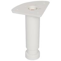 Duraline meubelpoot verstelbaar PVC 3,5x12-18cm wit