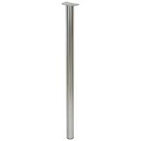 Duraline meubelpoot rond staal 6x110cm geborsteld nikkel
