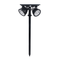 Solar priklamp Vision met twee spots en 5 lichtstanden