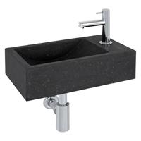 Aquazuro fonteinset Tiber natuursteen zwart 40cm