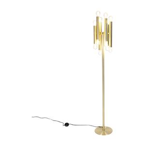 QAZQA Vintage Stehlampe Gold 12-Licht-Facil