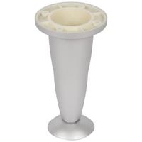 Duraline meubelpoot verstelbaar PVC 7x12,8-13,8cm grijs zilver