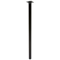 Duraline meubelpoot rond staal 3x70cm zwart