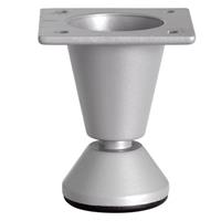 Duraline meubelpoot met voet 5cm grijs zilver