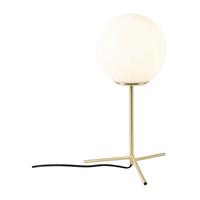 QAZQA Art Deco Tischlampe Messing mit Opalglas 45,5 cm - Pallon