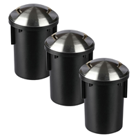 V-TAC Set van 3 grondspots RVS 12V rond MR16 3000K IP67 waterdicht - 2 Lichts