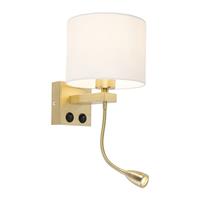 QAZQA Wandlamp brescia - Wit - Art Deco - H 420mm