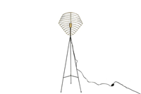 Countryfield Moderne brons ''Hasper'' lamp E27 M - L40xB33,5xH107,5 cm