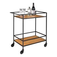 House Nordic Moderne natuurlijke bruine ''Vita'' bartrolley - L68xB40xH79 cm