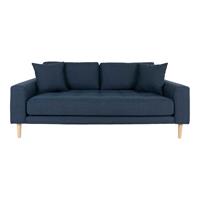 ebuy24 Sofa Lido Sofa 2,5 Pers. inkl. 2 dekorative Kissen, bla, 1 Teile