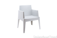 Steigerhouttrend Box stoel wit