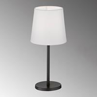 FH LIGHTING Tafellamp Eve met stoffen kap, zwart/wit