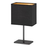 FH Lighting Tafellamp KATE met stoffen kap, zwart/goud