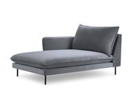 Cosmopolitan Design | Chaise longue Vienna Black hoek links velvet