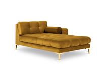 Cosmopolitan Design | Chaise longue Bali Gold hoek rechts velvet