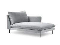 Cosmopolitan Design | Chaise longue Vienna Black hoek rechts velvet