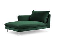 Cosmopolitan Design | Chaise longue Vienna Black hoek links velvet