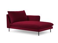 Cosmopolitan Design | Chaise longue Vienna Black hoek rechts velvet