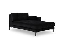 Cosmopolitan Design | Chaise longue Bali Black hoek rechts velvet